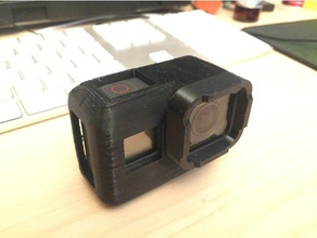 gopro hero 5+ flexible case camera drone drones fpv racing 3d print model - Mito3D