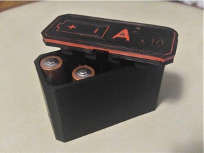 aa x10 boîte de batterie outil les titulaires boîtes pile titulaire cas organisateur 3d print model - Mito3D