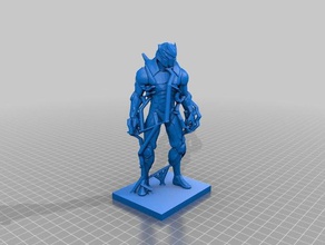 fortnite omega supports&base 3d printing big character battle royal skin stand suporte 3d print model - Mito3D