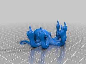 fucktopus geglättet Skulpturen 3d print model - Mito3D
