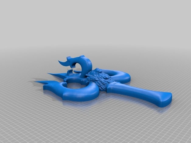 neptune stick wallhalf decor 3D print model - Mito3D