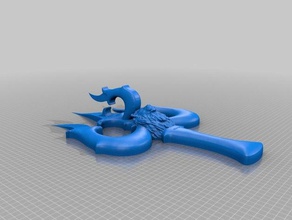 Neptun-stick wallhalf Dekor 3d print model - Mito3D
