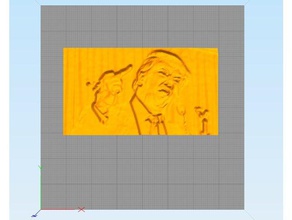 donald trump giving bird people middle finger president 3d print model - Mito3D