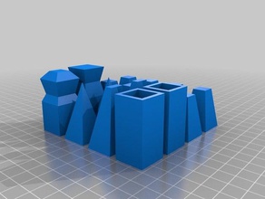 geometric chess pieces 3d print model - Mito3D