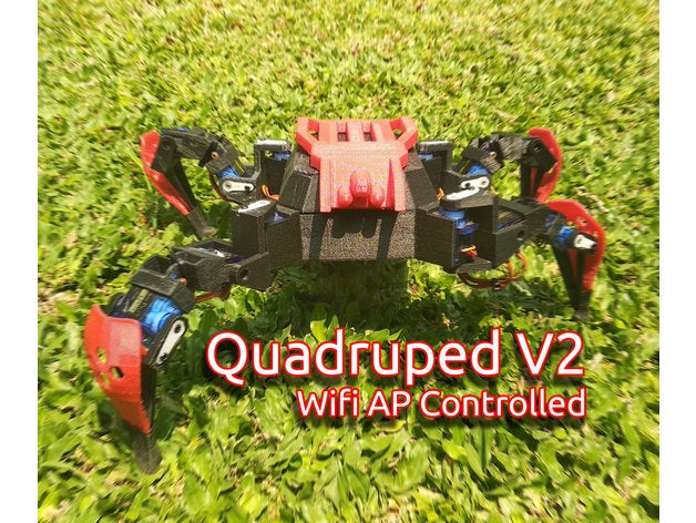 wi-fi quadrúpede v2 rastreamento robô robótica arduino rastreador esp6288 esp8266 perna mcu nó nodemcu 3D print model - Mito3D