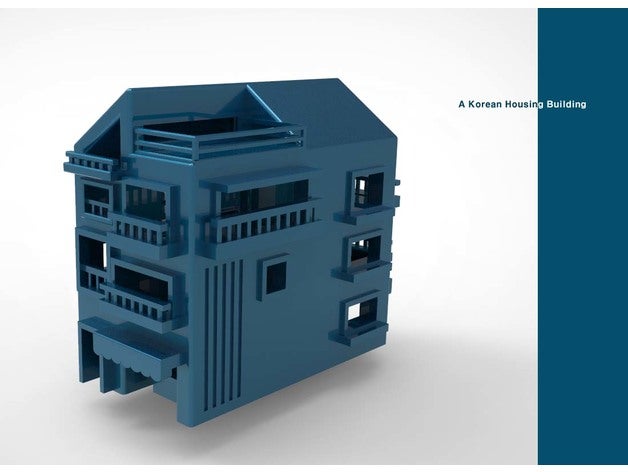 koreanische Gehäuse bauen - Spielzeug Spiele 3dmodeling 3d-Modellierung Architektur Kunst Niedlich Dekoration display dollhouse Abbildung Spaß komisch komische Sache mini der Miniatur mototcycle scale modeling thingiverse traditionelle 3D print model - Mito3D