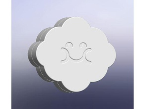 nuvens fofas dados caso a caixa de fecho imã o ar bonito dnd kawaii puffy rpg branco 3d print model - Mito3D