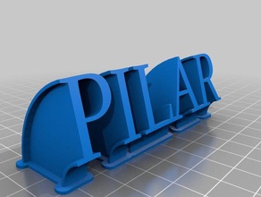 placa com o nome de pilar office personalizado 3d print model - Mito3D