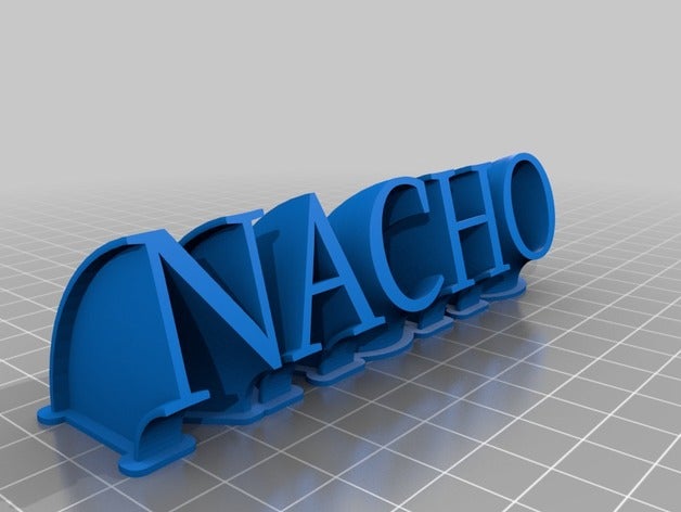 Typenschild nacho office angepasst 3D print model - Mito3D