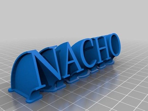placa com o nome de nacho office personalizado 3d print model - Mito3D