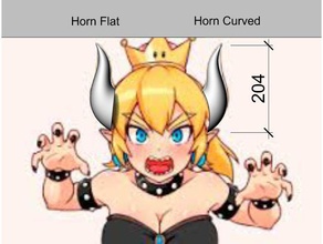 bowsette horns cosplay hobby 3d print model - Mito3D