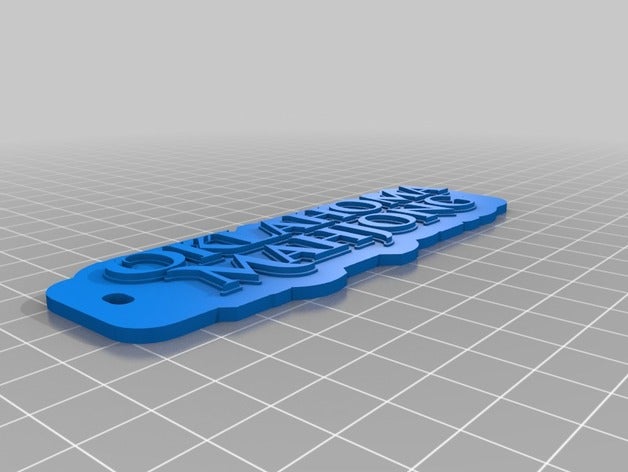 oklahoma mahjong portachiavi i personalizzato 3D print model - Mito3D