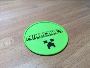 minecraft coaster large cupsmugs household supplies 3d print model - Mito3D