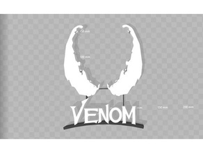venom-logo 3d drucken 3d print model - Mito3D