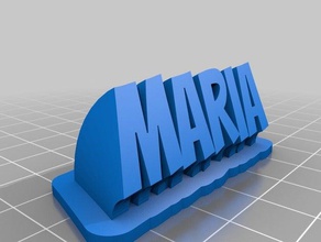 maria name plate office customized 3d print model - Mito3D