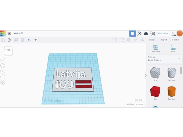 latvija100 La stampa 3d lettonia latvia100 latvija 3D print model - Mito3D