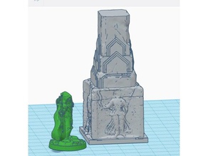 coluna esculpida da base de dados 28mm jogos brinquedos masmorras dungeons dragons 3d print model - Mito3D