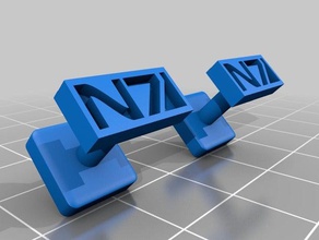 n7-logo-Manschettenknöpfe 3d drucken 3d print model - Mito3D