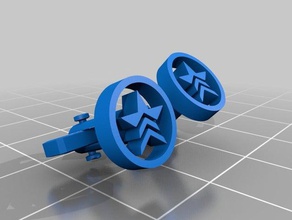 mass effect renegade Manschettenknöpfe 3d drucken 3d print model - Mito3D