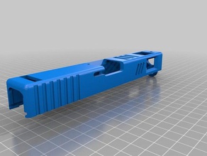 glock g17 personalizado ferroviário 3d impressão airsoft 17 arma 3d print model - Mito3D
