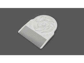 old european comb hair pin pattern fashion ancient anglo-saxon celtic fusion360 fusion 360 galaxy clip inkscape viking wheel 3d print model - Mito3D
