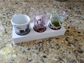 shot glass holder kitchen dining cup drinking tool organize organizer shotglass glasses tequila 3d print model - Mito3D