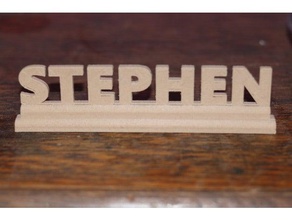 stephen signs logos art name stand 3d print model - Mito3D