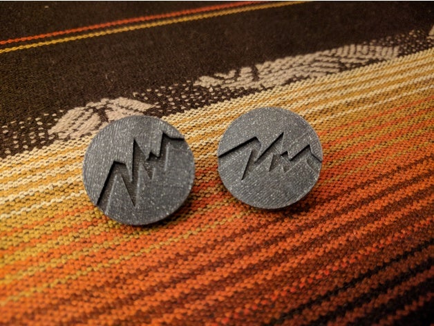 minimal pulse earrings minimalist 3D print model - Mito3D