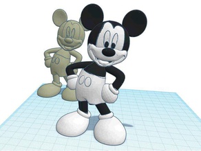 mickey mouse double extrusion décor 3d print model - Mito3D