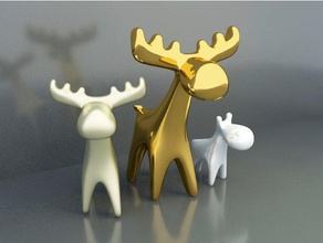 moose dekorasyon hayvanlar 3d print model - Mito3D