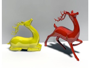 001 geyik dekorasyon hayvanlar 3d print model - Mito3D