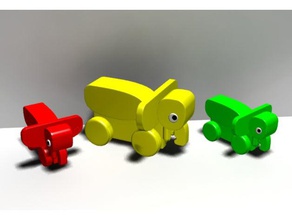 brinquedo elefante animais 3d print model - Mito3D