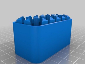 robusta batería aaa fondo de la caja los contenedores personalizado 3d print model - Mito3D