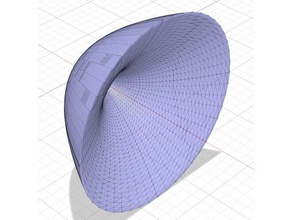 solid revolution region between sqrtx x2 3d printing calculus 3d print model - Mito3D