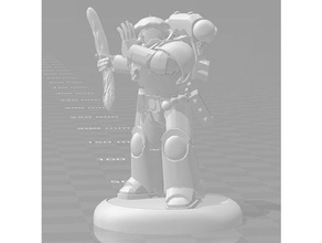 francês espaço legionário brinquedos jogos space marine warmallet 4dkay 3d print model - Mito3D