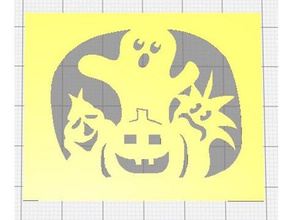 halloween plantillas vol 1 juego de seis 2d art drácula fantasma 3d print model - Mito3D