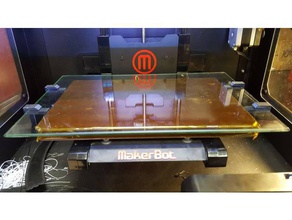 replicator 2x borosilicate glass plate clips 3d printer accessories heated bed upgrade part 3d print model - Mito3D