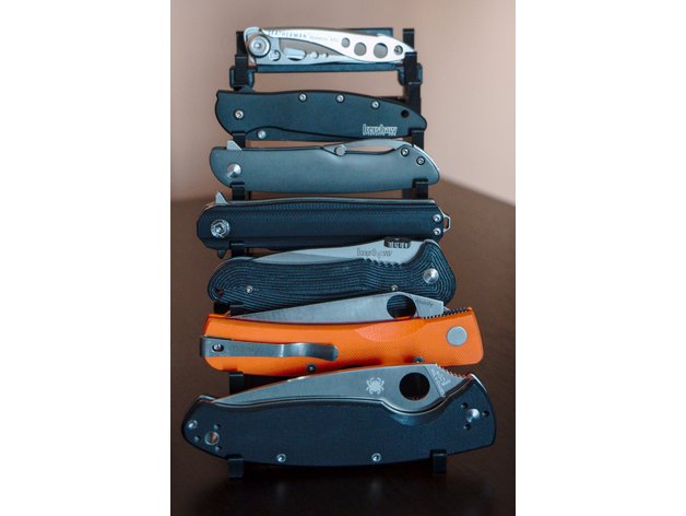 knife stand organization blade display edc folder 3D print model - Mito3D