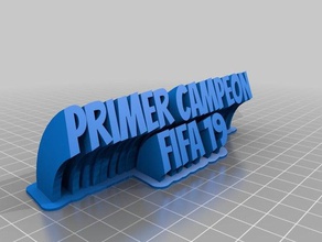 my customized sweeping 2-line name plate office 3d print model - Mito3D