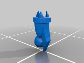 low-poly beldum Skulpturen lowpoly pokemon gehen 3d print model - Mito3D