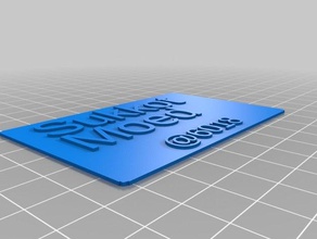 souccot carte des signes les logos personnalisé 3d print model - Mito3D