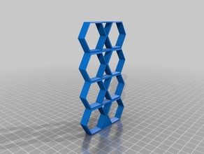 hexagon-Regal Haushalt 3d print model - Mito3D