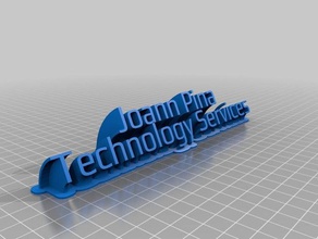 il mio personalizzato spazzare 2-linea targhetta joann ufficio 3d print model - Mito3D