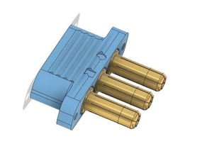 flat bullet connector plug rc vehicles esk8 lasercut 3d print model - Mito3D