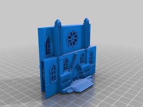 fa ada catedral del mar barcelona buildings & structures 3d print model - Mito3D
