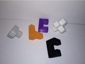 5 peça de quebra-cabeça 3d cubo 3x3x3 quebra-cabeças 3d print model - Mito3D