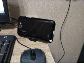 simple phone holder mobile stand 3d print model - Mito3D