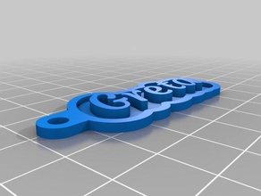greta Schlüsselanhänger angepasst 3d print model - Mito3D