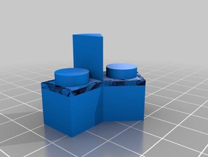 exin esquina de 45 grados mejorada la construcción los juguetes castillos 3d print model - Mito3D