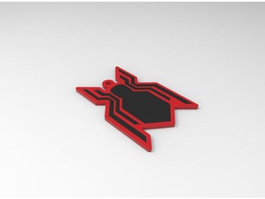 deux couleurs de spiderman retour à la maison stark logo conçu un trousseau clés 3d l'impression double extrusion 3d print model - Mito3D